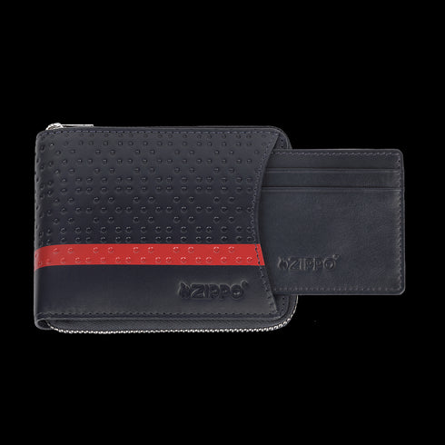 Denarnica Zippo 2.008.019 Navy Blue Range Zipper + Credit Card Case