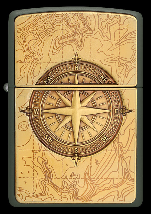 Zippo 2.008.093 vžigalnik Topographic Compass, Emblem