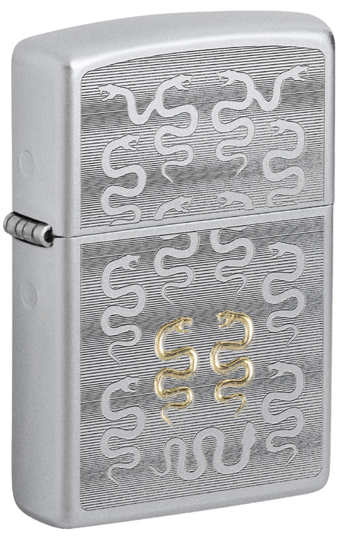 Zippo 46810 vžigalnik Snake Pattern, Satin Chrome
