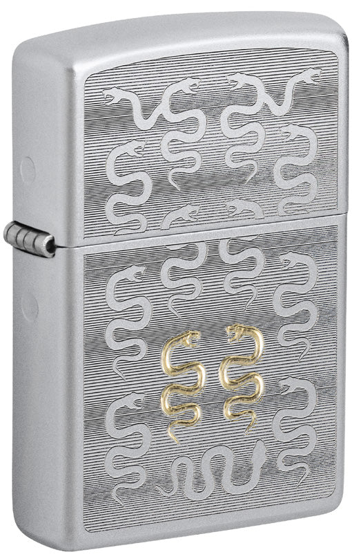 Zippo 46810 vžigalnik Snake Pattern, Satin Chrome