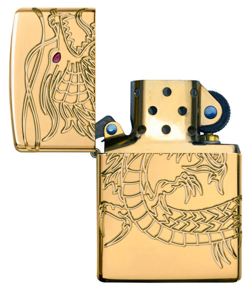 Zippo vžigalnik 29265 Golden Asian Dragon Armor®