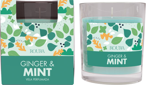 Sveča ROURA 333033.171 dišeča v brušenem steklu Ginger & Mint