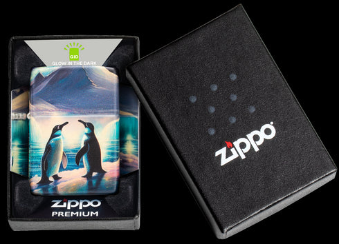 Zippo vžigalnik 46014 Penguins, Glow in the Dark