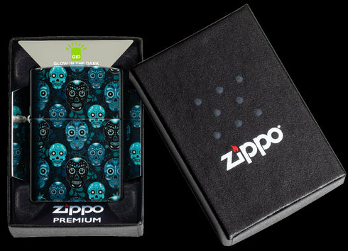 Zippo vžigalnik 46017 Sugar Skull Glow in the Dark