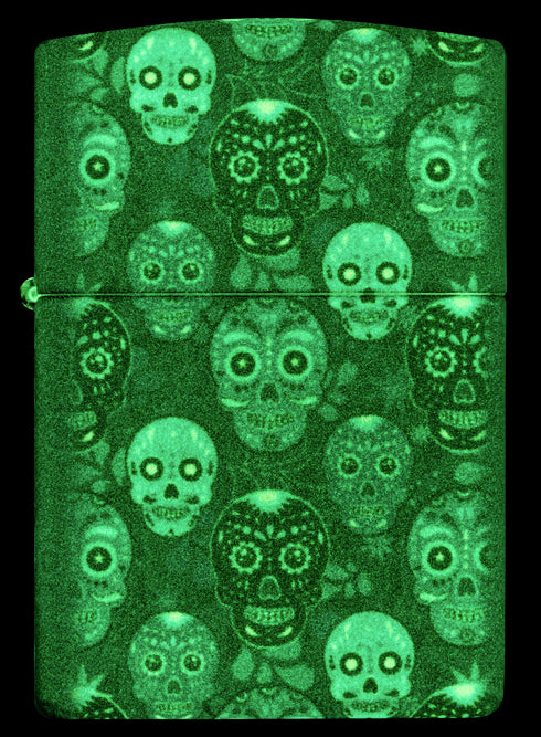 Zippo vžigalnik 46017 Sugar Skull Glow in the Dark