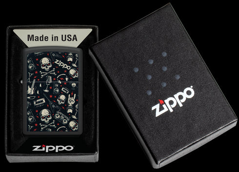 Zippo 60.007.008 vžigalnik Grunt Pattern with Skulls
