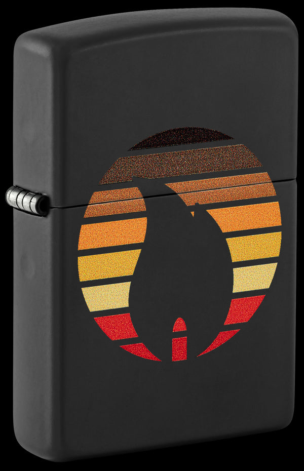 Zippo 46168 vžigalnik Zippo Retro Logo, Black Matte