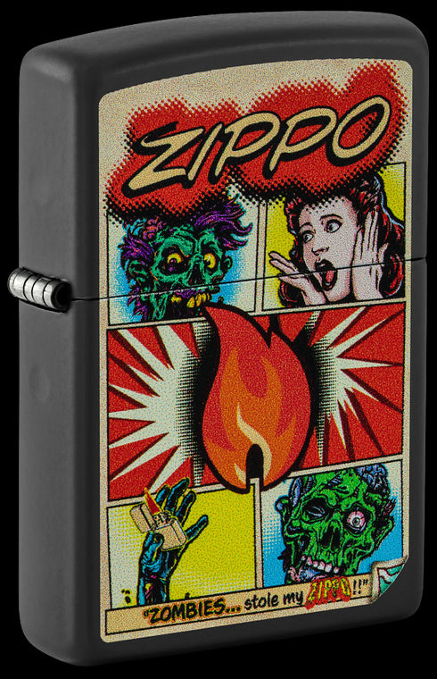 Zippo 46229 vžigalnik Zippo Comic Design, Black Matte