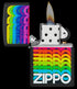 Zippo 46234 vžigalnik Rainbow Zippo Logo, Black Matte