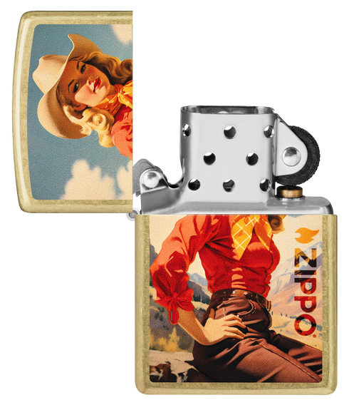 Zippo 46248 vžigalnik Cowgirl, Street Brass