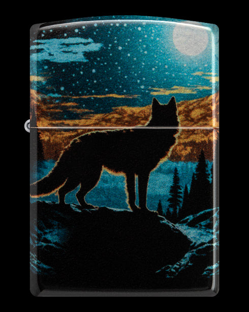 Zippo 46252 vžigalnik Wolf in Nature, 540 Tumbled Chrome