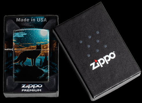 Zippo 46252 vžigalnik Wolf in Nature, 540 Tumbled Chrome