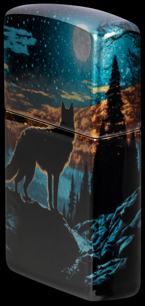 Zippo 46252 vžigalnik Wolf in Nature, 540 Tumbled Chrome