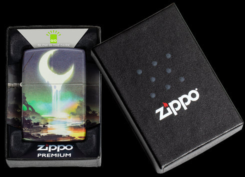 Zippo 46259 vžigalnik Dripping Half-Moon, Glow in the Dark