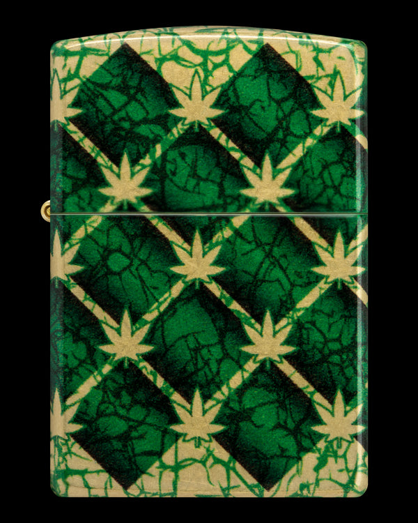 Zippo 46265 vžigalnik Cannabis, 540 Tumbled Brass