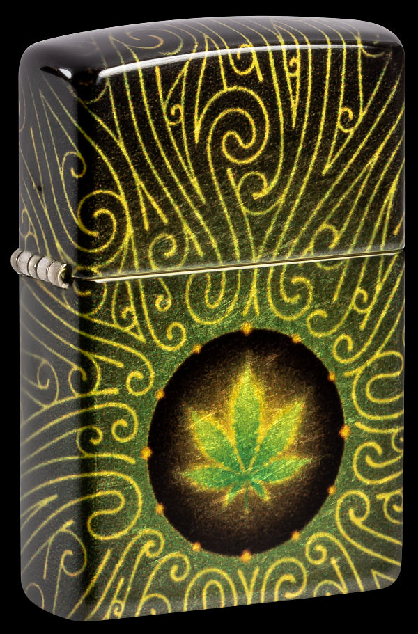 Zippo 46276 vžigalnik Cannabis Swirl, 540 Tumbled Brass