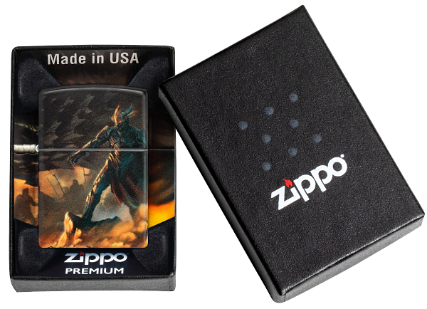 Zippo 46284 vžigalnik Knight vs Dragon, 540 Matte