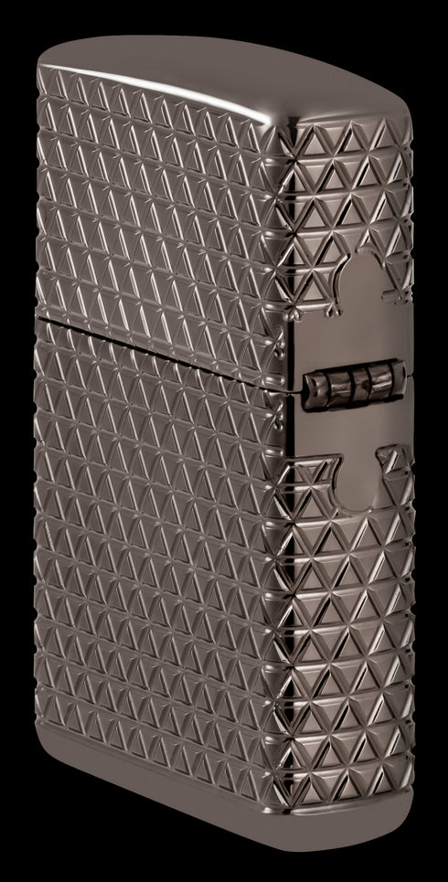 Zippo 46316 vžigalnik Armor Pattern Crystals, Black Ice