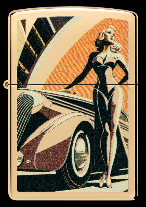 Zippo 60.007.258 vžigalnik Vintage Car & Woman