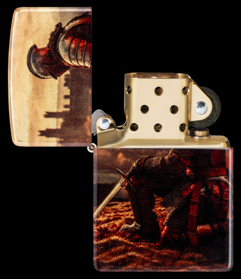 Zippo vžigalnik 46382 Kneeling Knight