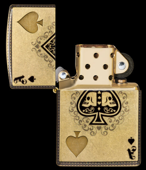 Zippo vžigalnik 46388 Ace of Spades & Skulls
