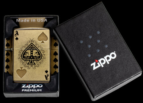 Zippo vžigalnik 46388 Ace of Spades & Skulls