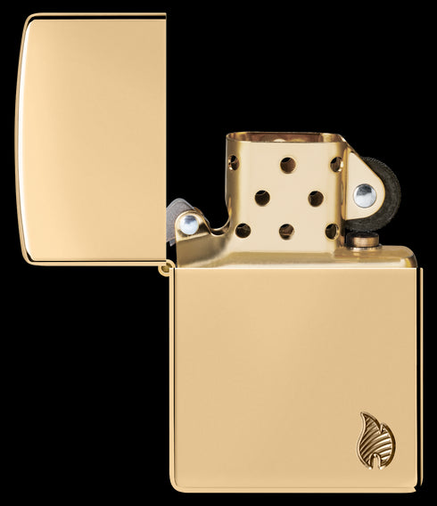 Zippo vžigalnik 46397 Armor Flame, High Polish Brass