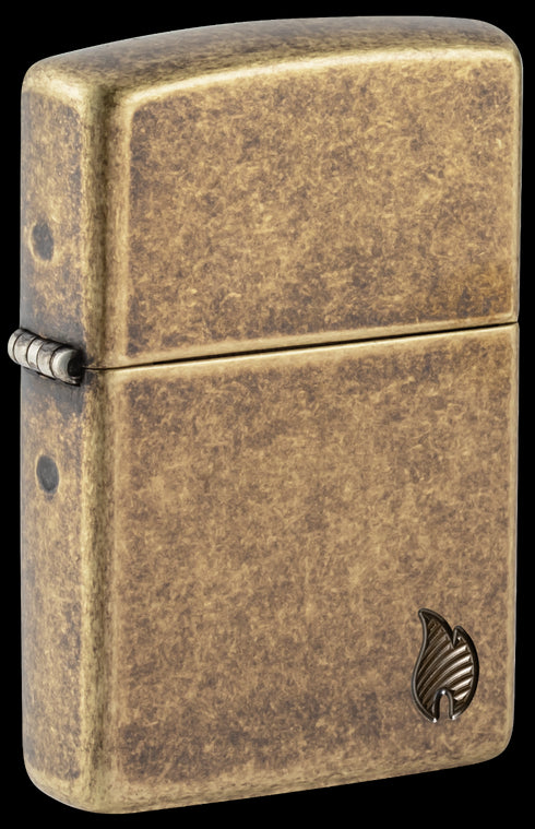 Zippo vžigalnik 46400 Armor Flame, Antique Brass