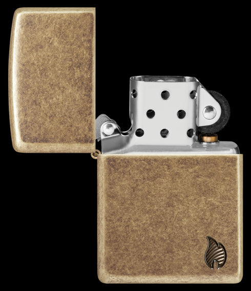 Zippo vžigalnik 46400 Armor Flame, Antique Brass