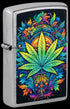 Zippo 46575 vžigalnik Psychedelic Cannabis, Street Chrome