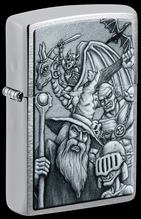 Zippo 46579 vžigalnik Mystical Beings LOTR Based, Brushed Chrome