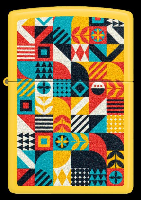 Zippo 46586 vžigalnik Geometric Pattern, Sunflower Matte
