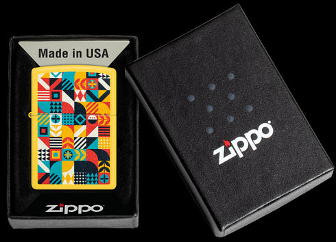 Zippo 46586 vžigalnik Geometric Pattern, Sunflower Matte