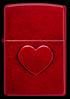 Zippo 46588 vžigalnik 3D Stamped Heart, Candy Apple Red