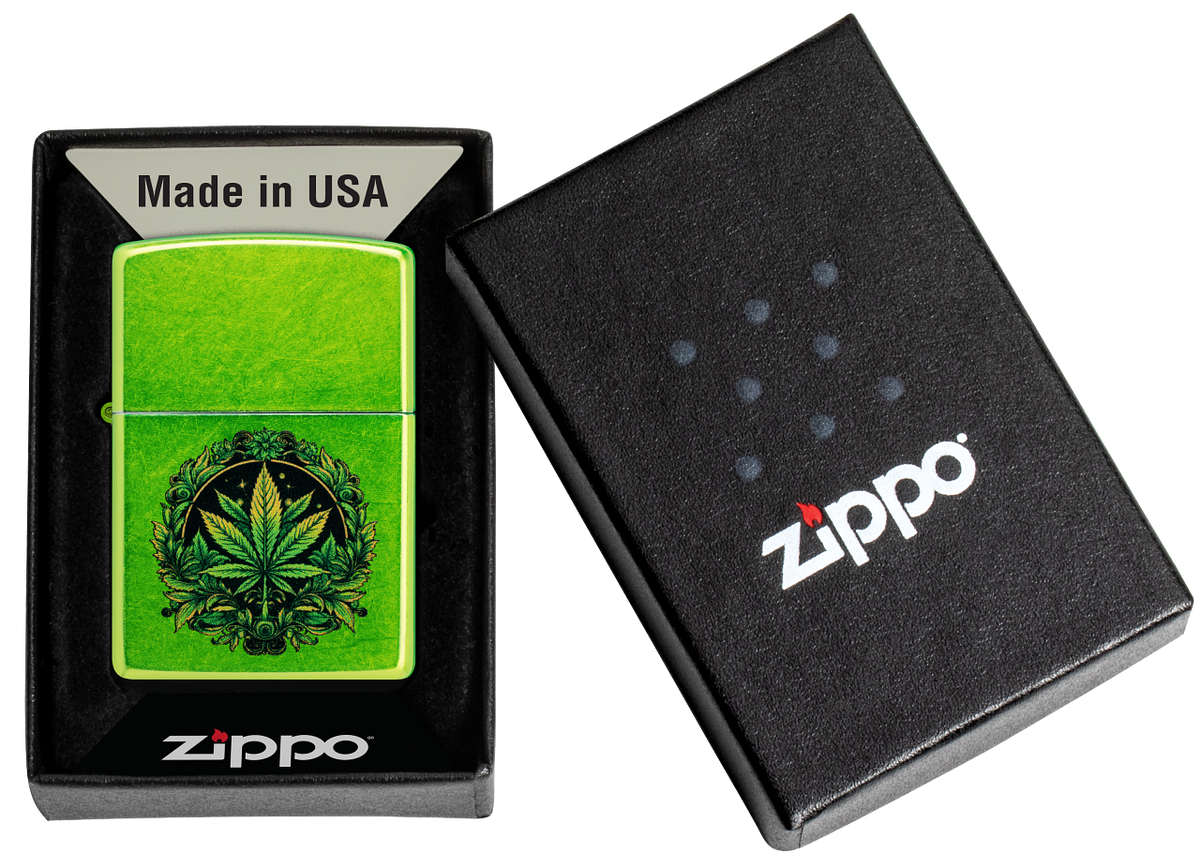 Zippo 60.007.389 vžigalnik Green MLeaf