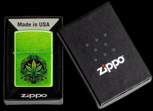 Zippo 60.007.389 vžigalnik Green MLeaf