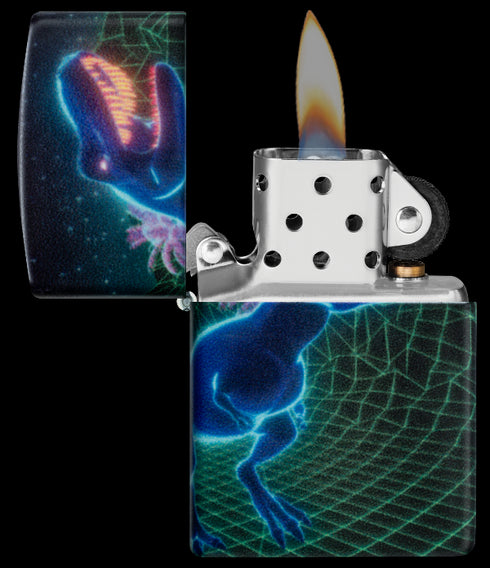 Zippo 46701 vžigalnik Cyber T-Rex Meme, Glow in the Dark