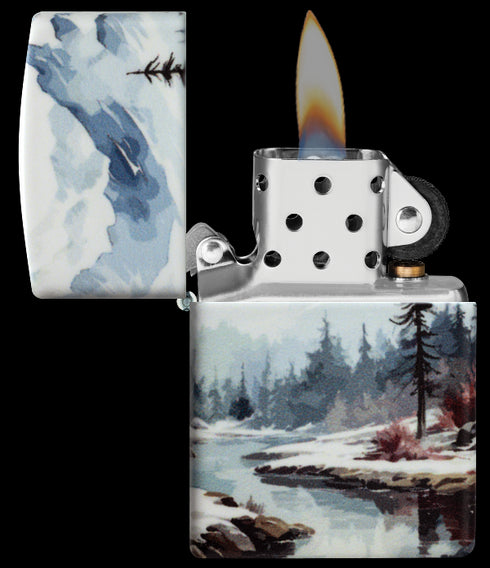 Zippo 46702 vžigalnik Painted Lake & Mountains, 540 Matte