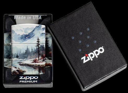Zippo 46702 vžigalnik Painted Lake & Mountains, 540 Matte
