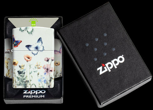 Zippo 46703 vžigalnik Flower Field & Butterflies, Glow in the Dark