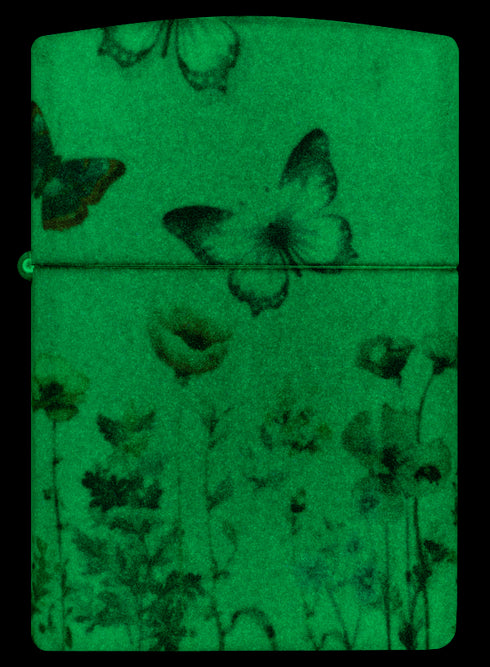 Zippo 46703 vžigalnik Flower Field & Butterflies, Glow in the Dark