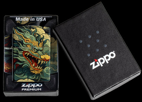 Zippo 46705 vžigalnik Asian Dragon, 540 Tumbled Brass
