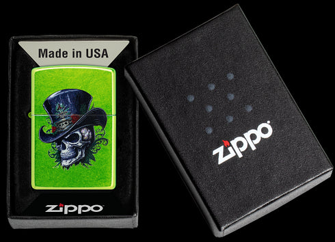 Zippo 46709 vžigalnik Gentlemen Skull, Lurid