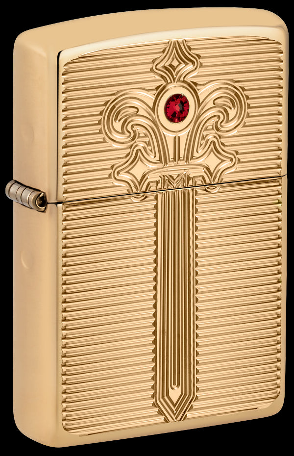 Zippo 46737 vžigalnik Golden Sword Armor, High Polish Brass