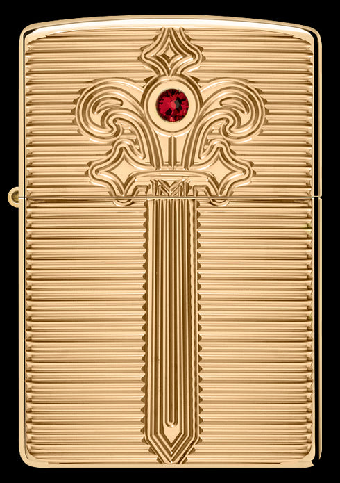 Zippo 46737 vžigalnik Golden Sword Armor, High Polish Brass