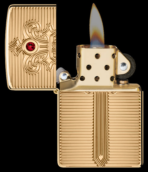 Zippo 46737 vžigalnik Golden Sword Armor, High Polish Brass