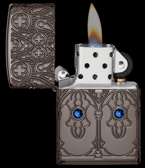 Zippo 46753 vžigalnik Spiritual Pattern Armor, Black Ice