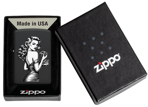 Zippo 60.007.590 vžigalnik Stunning Pin-Up Woman With Pizza