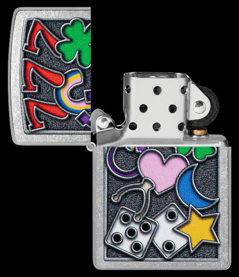Zippo 48682 vžigalnik All Luck Design, Street Chrome