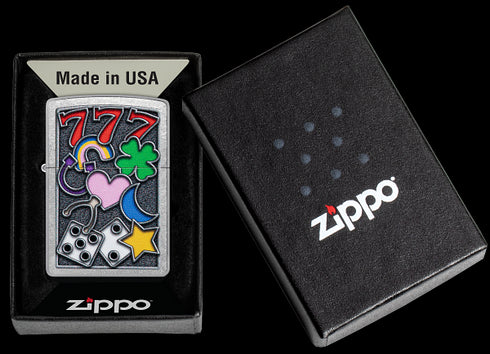 Zippo 48682 vžigalnik All Luck Design, Street Chrome